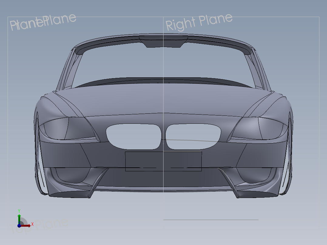 宝马Z4的车身外壳设计前视图