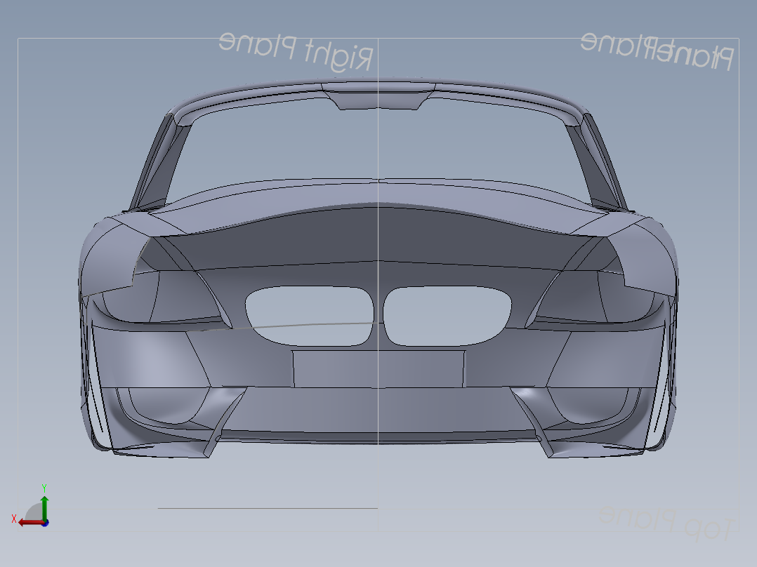 宝马Z4的车身外壳设计后视图