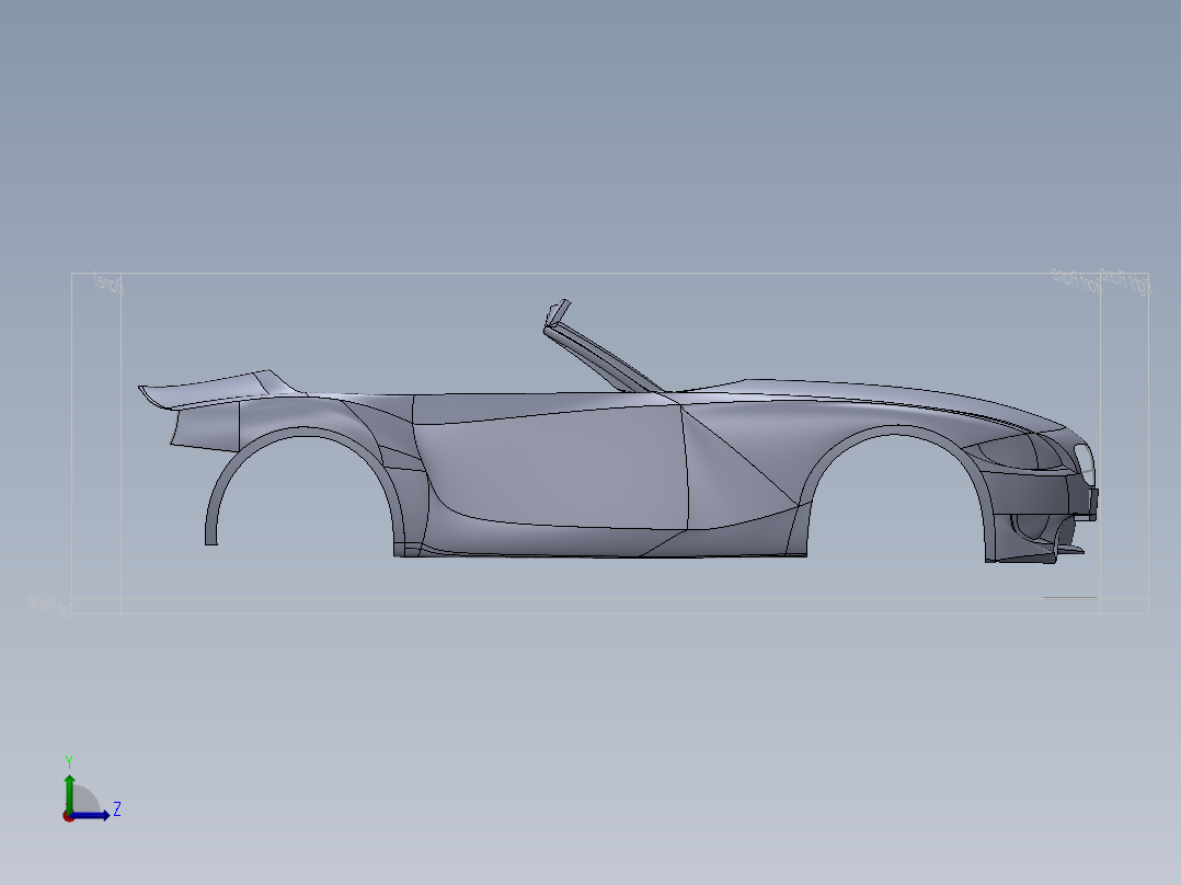 宝马Z4的车身外壳设计左视图