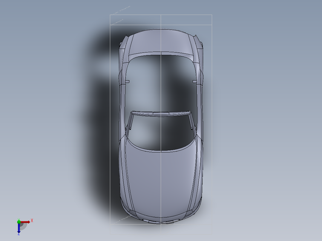 宝马Z4的车身外壳设计俯视图