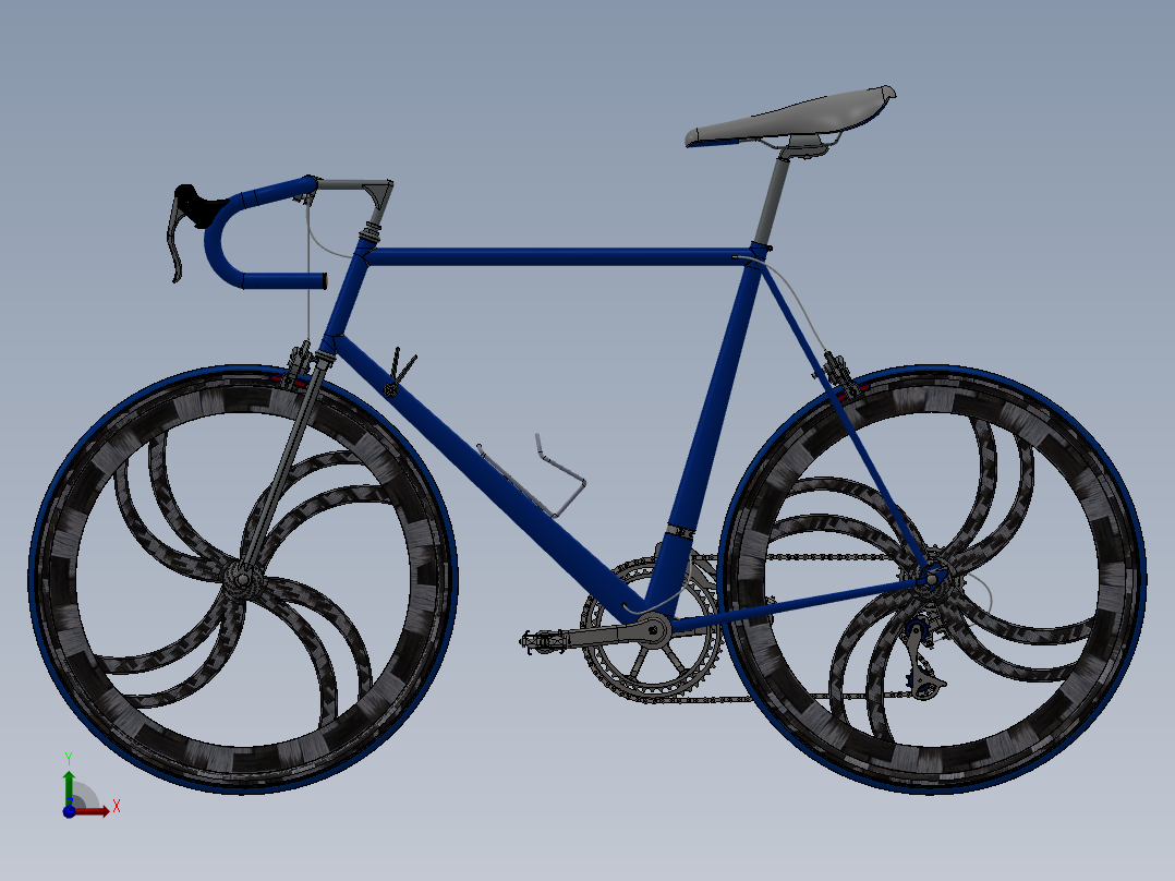 SW2011设计的自行车模型前视图