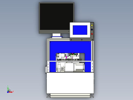 线路板测试设备3D模型前视缩略图