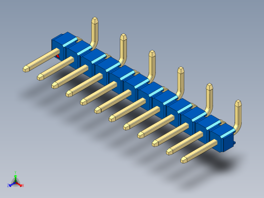彩色公排针 100mil 2.54mm 系列-DS1022_blue_12p_100mil_Type_SMT_R2_rev1.0