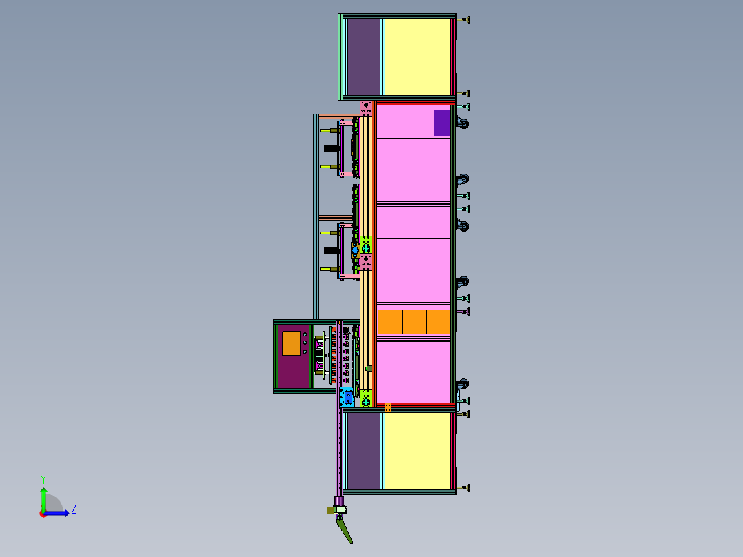 二芯电源插头综合测试线左视图
