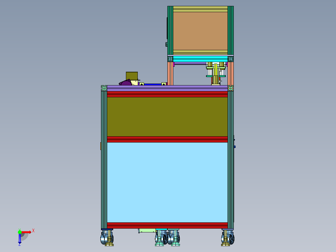 二芯电源插头综合测试线俯视图