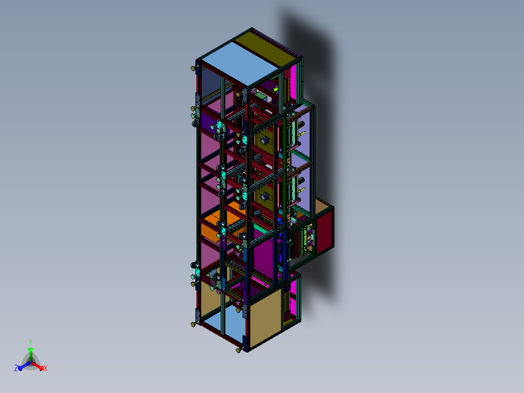 二芯电源插头综合测试线正等轴测图