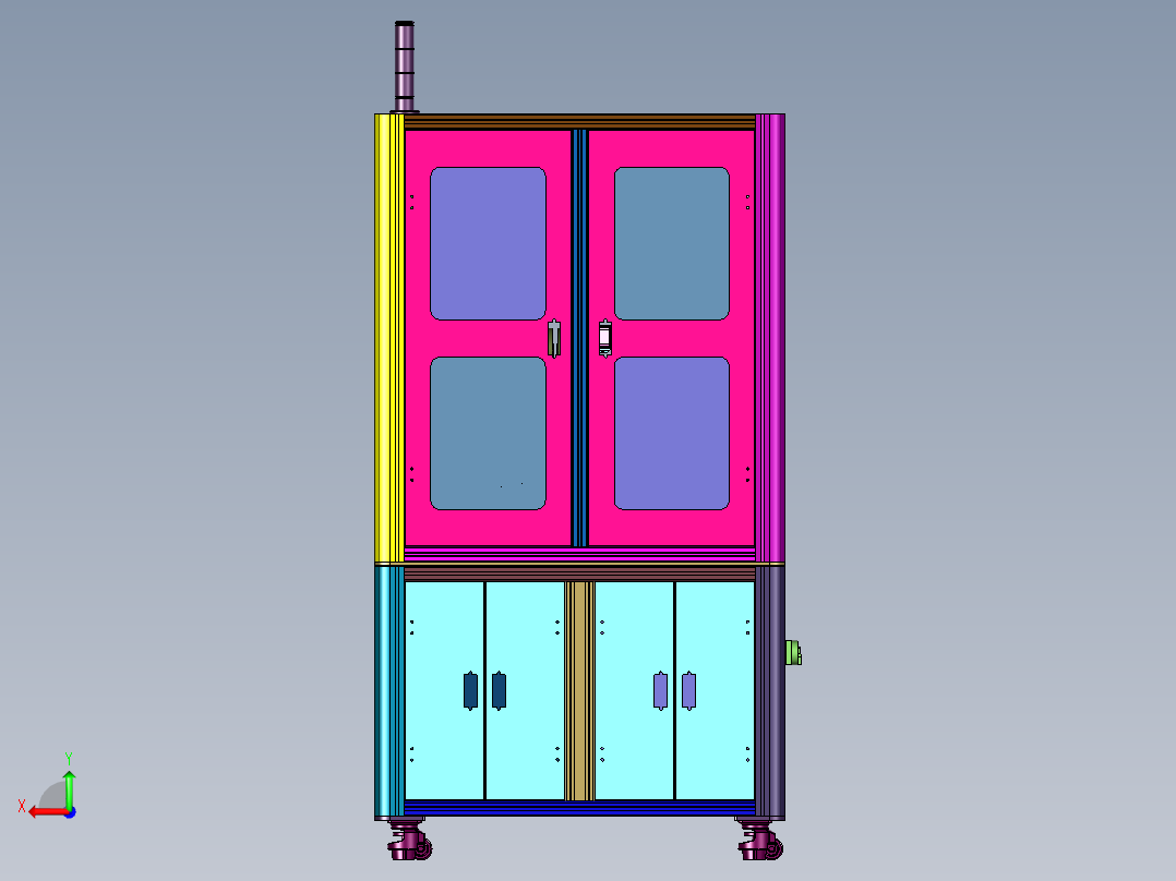 汽车线束卷转台式缠胶布机后视图
