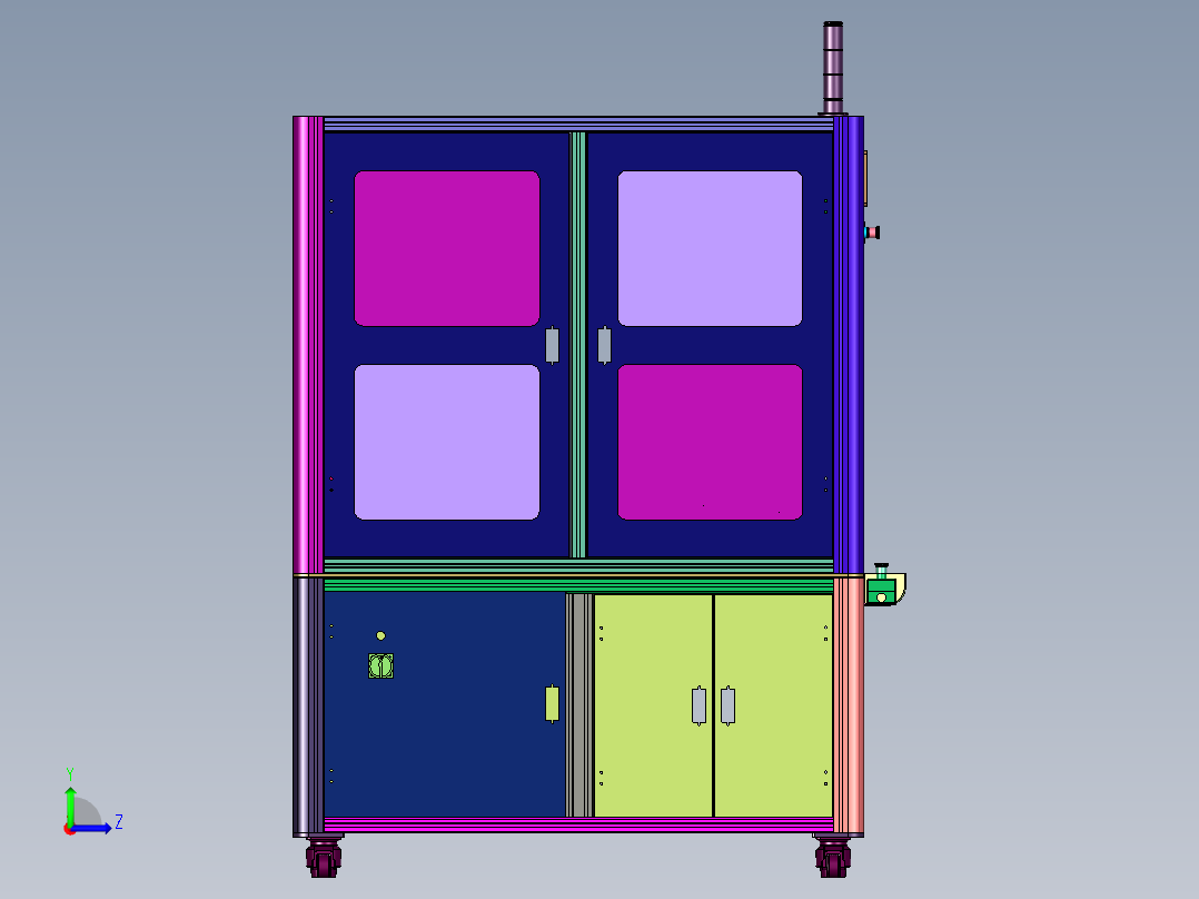 汽车线束卷转台式缠胶布机左视图