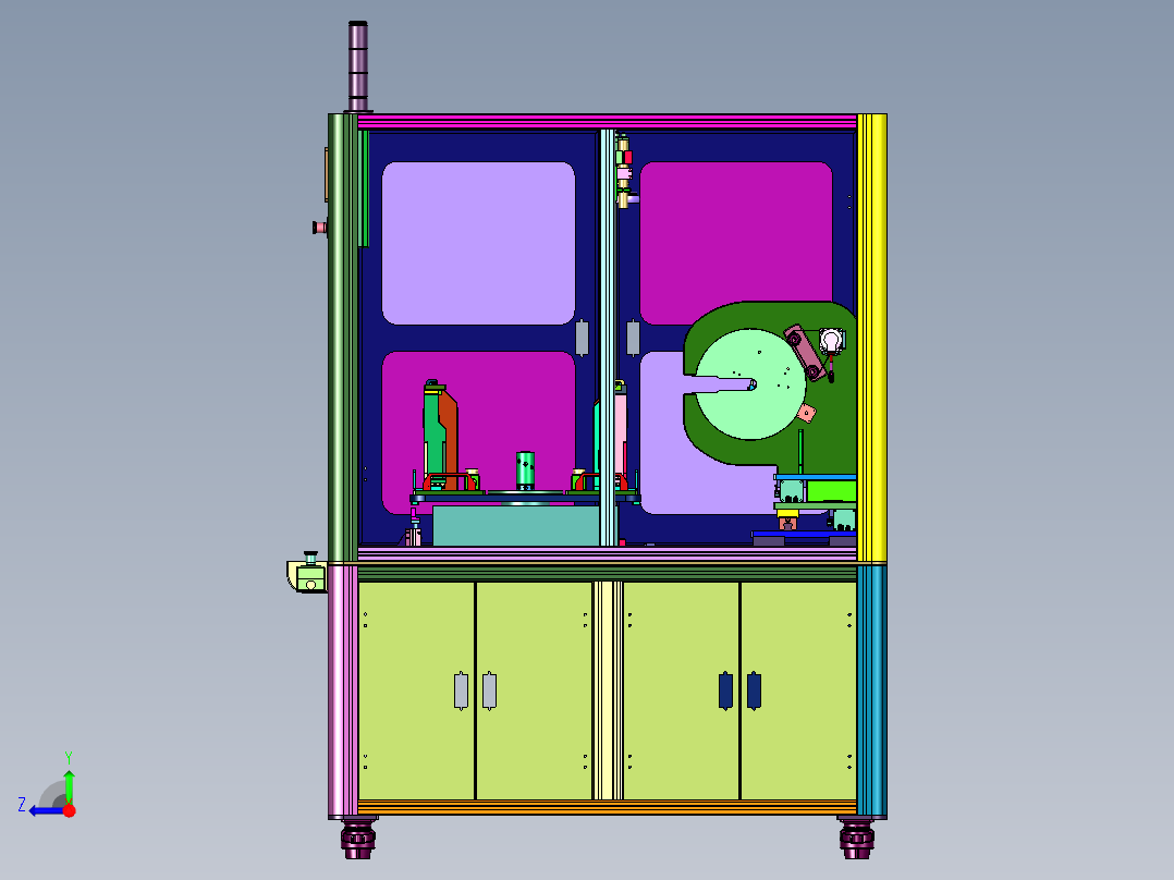汽车线束卷转台式缠胶布机右视图