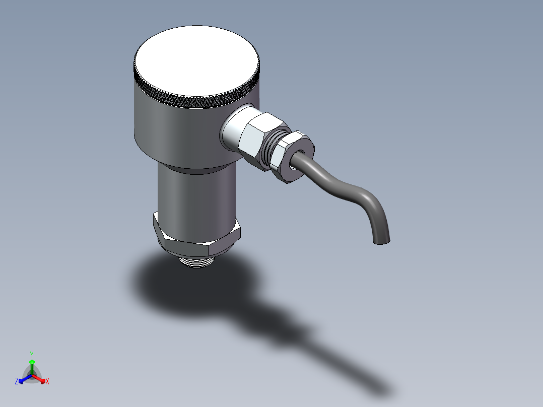 防爆压力传感器正等轴测图