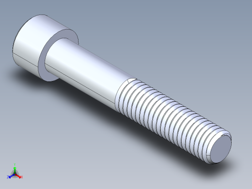 粗螺纹 SHCS 螺钉-SHCS 0.5.x13x3.STEP