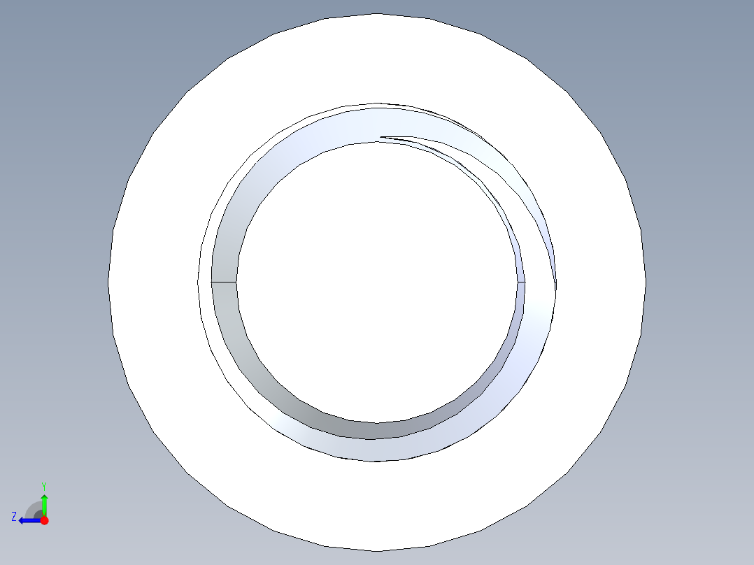 粗螺纹 SHCS 螺钉-SHCS 0.5.x13x3.STEP右视图