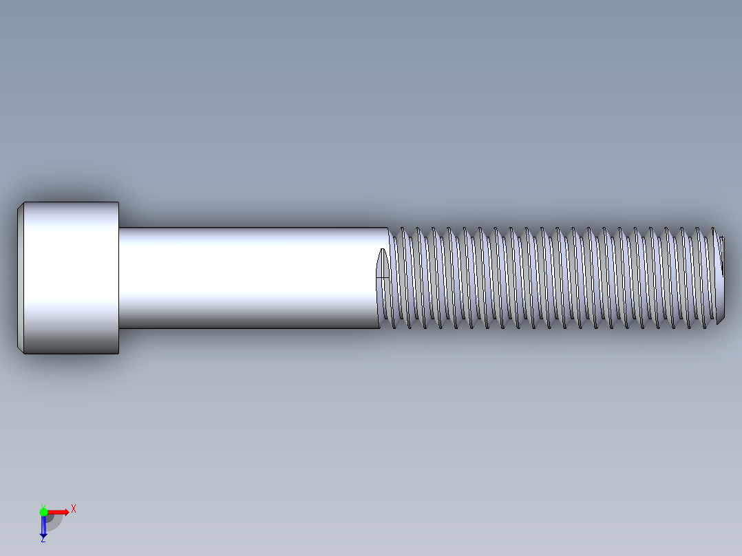 粗螺纹 SHCS 螺钉-SHCS 0.5.x13x3.STEP俯视图