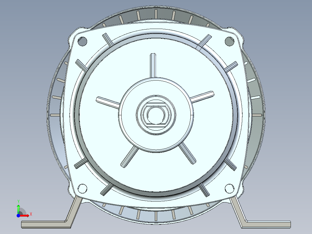 750 瓦 (1 HP) 电机 BLDC，带行星齿轮系统，减速比 51前视图