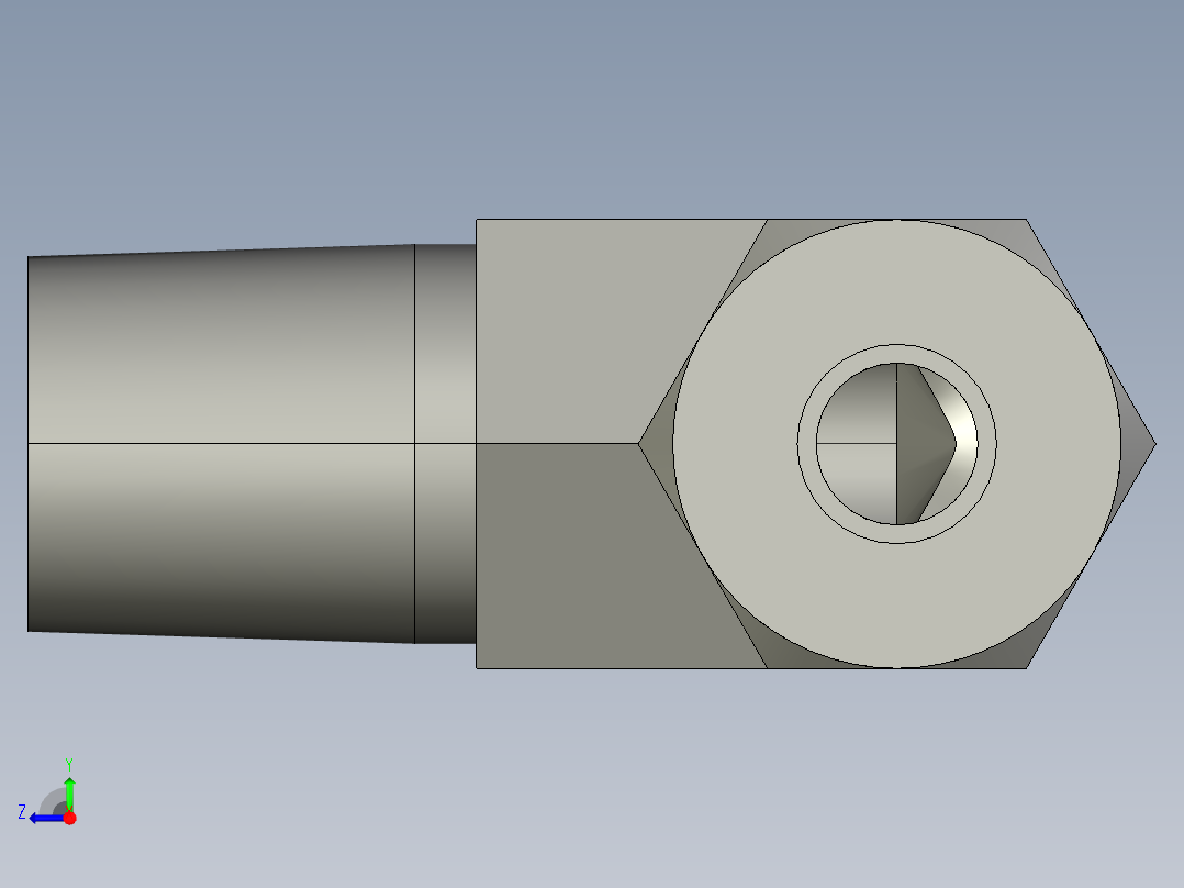 卡套式工业通用硬管接头4-4_cbu-s右视图