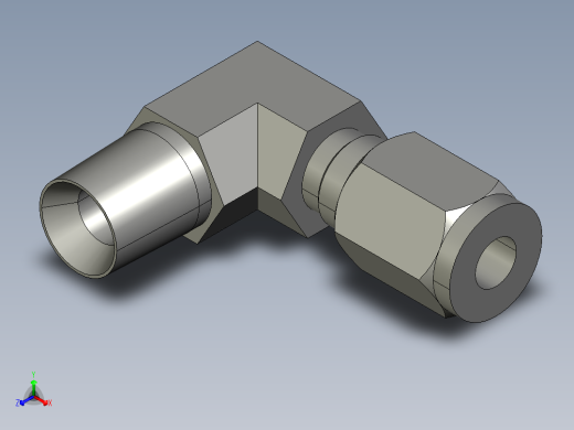 卡套式工业通用硬管接头4-4_cbu-s正等轴测缩略图