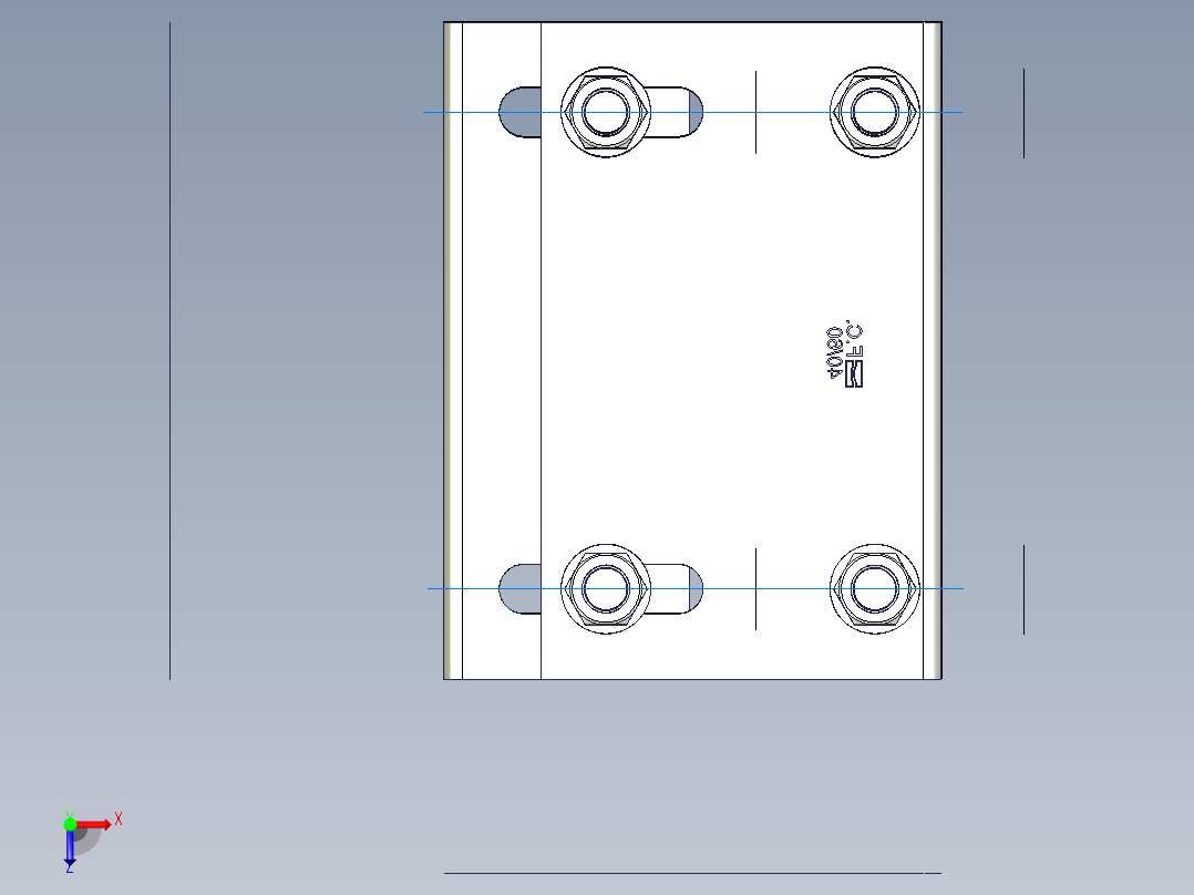 导向板项目255-220和255-350俯视图