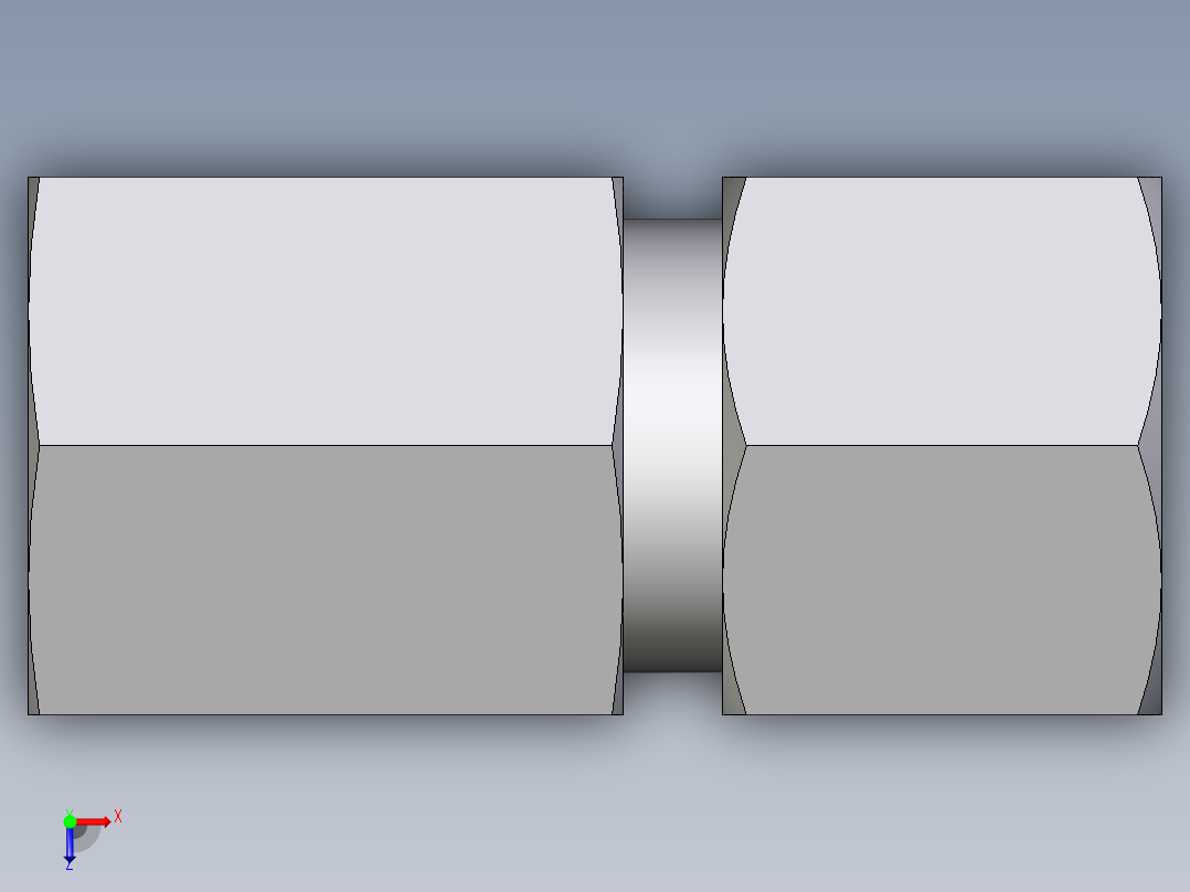 卡套式工业通用硬管接头EO_Swivel_connector_GAI10LRCF俯视图
