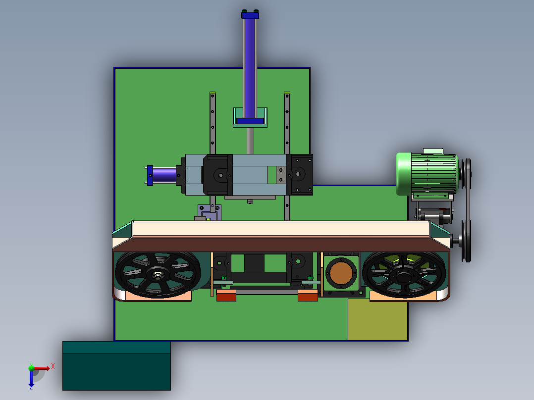 锯床模型俯视图