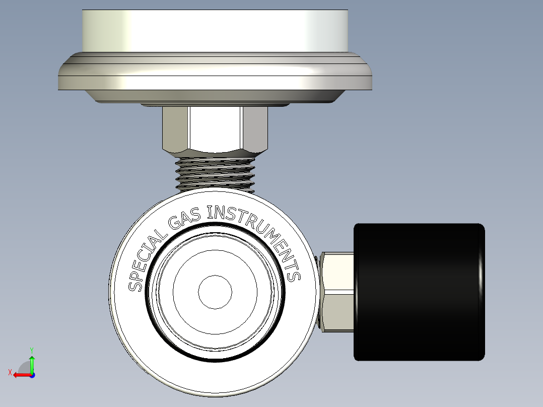 空气产品198481固定流量调节器后视图