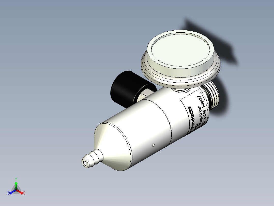 空气产品198481固定流量调节器正等轴测图