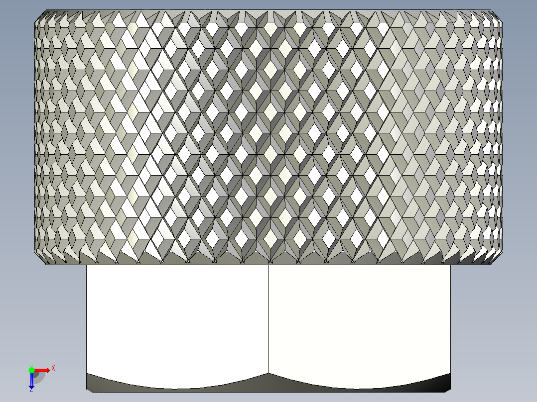 滚花螺母-M3 Knurled Nut俯视图