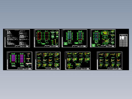 某多层框架钢结构扩建改造结构施工图