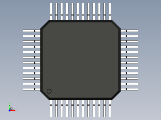 元器件3D封装QFP48_FPT-48P-M16157前视缩略图