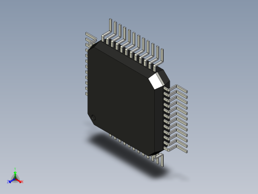 元器件3D封装QFP48_FPT-48P-M16157正等轴测缩略图