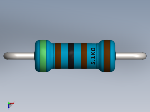 电容器 二极管 电阻器-Resistor 5.1K Ohm Blue