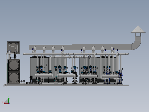 锅炉房-2.4MW燃气锅炉供暖系统sw14可编辑后视缩略图