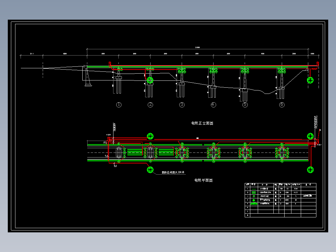 桥梁夜景照明设计图