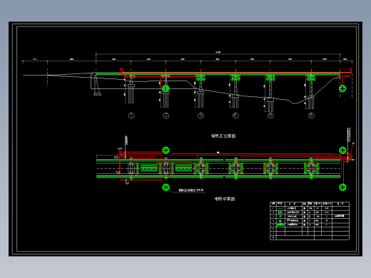 桥梁夜景照明设计图