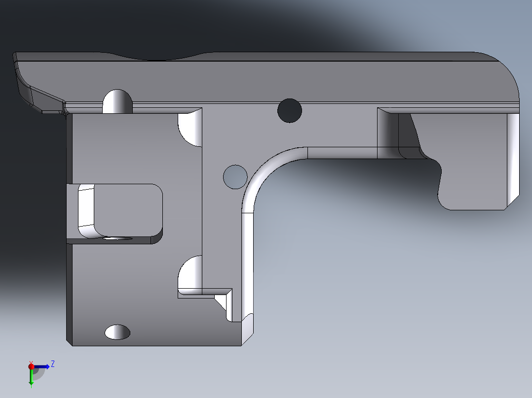 机头体模型俯视图