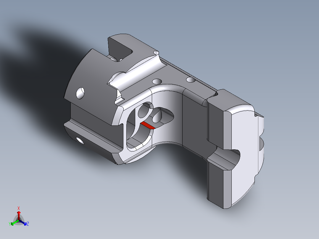 机头体模型正等轴测图