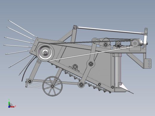 土豆马铃薯收获机sw20可编辑前视缩略图
