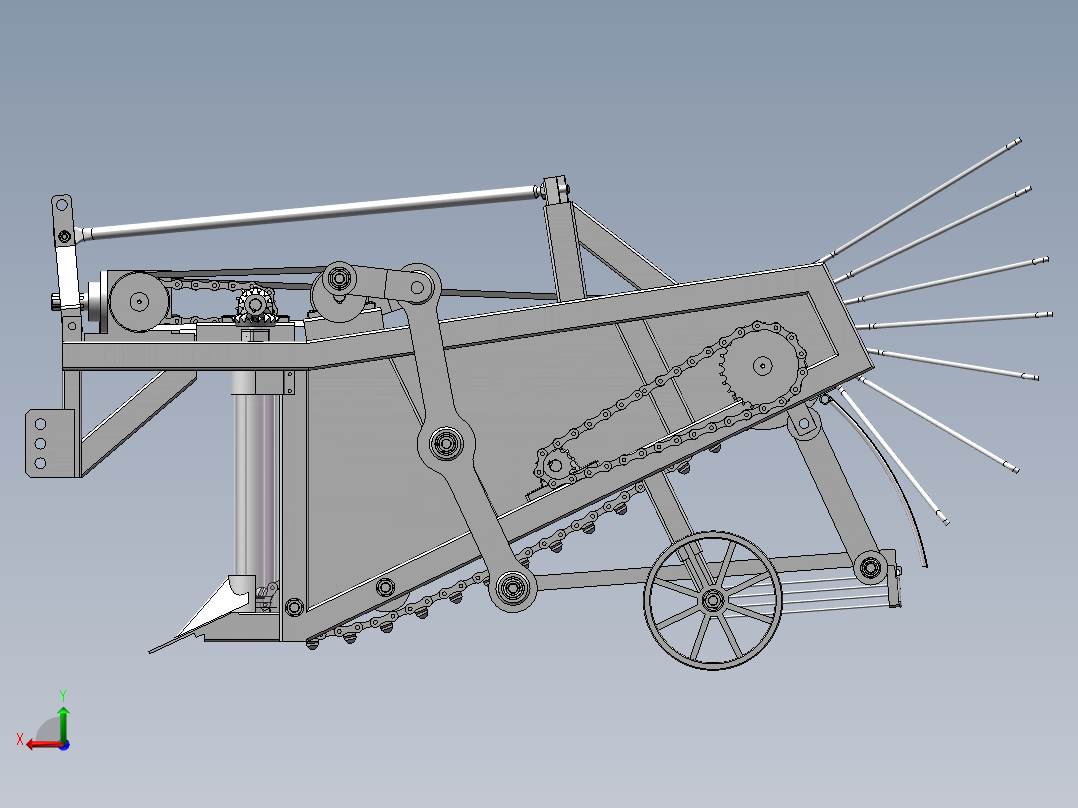 土豆马铃薯收获机sw20可编辑后视图