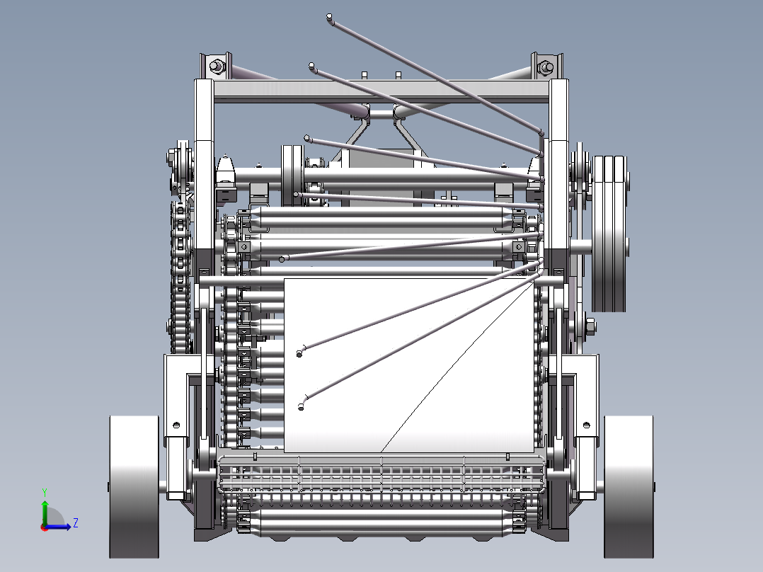 土豆马铃薯收获机sw20可编辑左视图