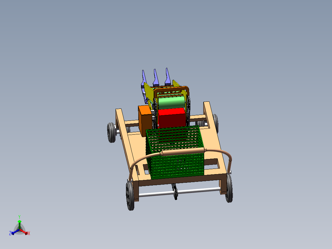 蔬菜收获机正等轴测图