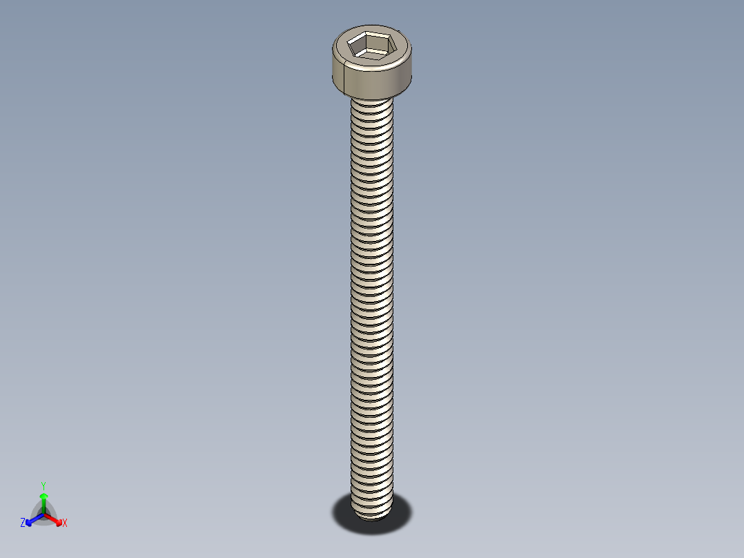 Screw_DIN_912_M1.6x20F_A2.STEP公制内六角螺钉主视图