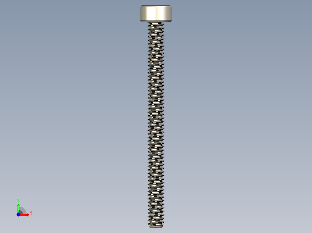 Screw_DIN_912_M1.6x20F_A2.STEP公制内六角螺钉前视图