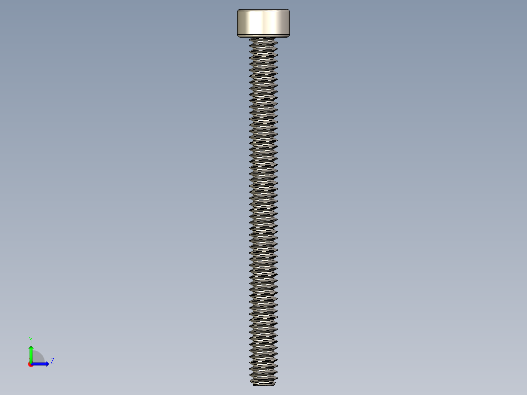 Screw_DIN_912_M1.6x20F_A2.STEP公制内六角螺钉左视图