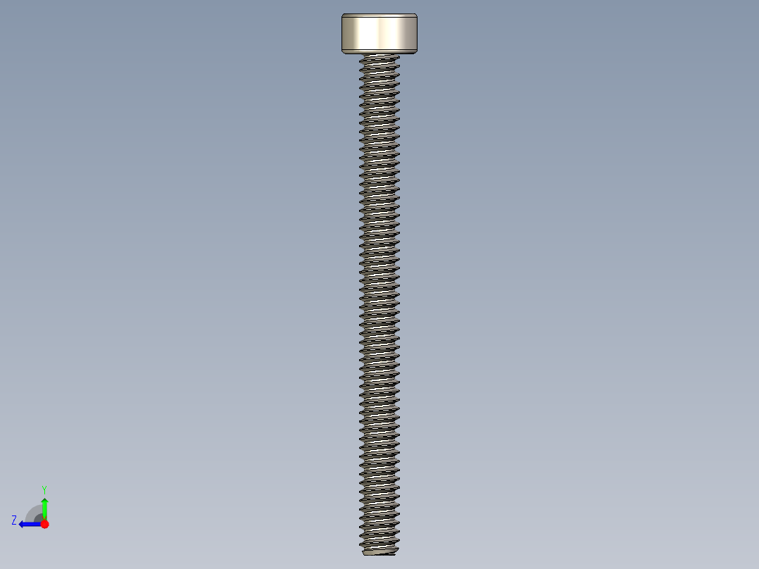 Screw_DIN_912_M1.6x20F_A2.STEP公制内六角螺钉右视图
