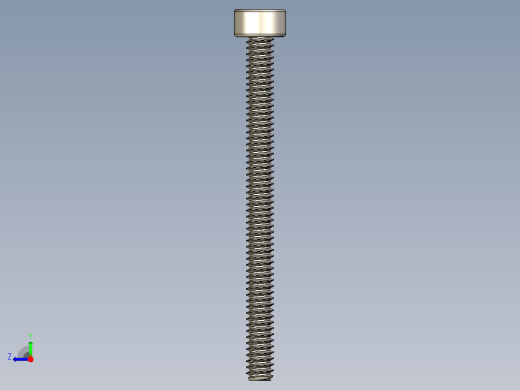 Screw_DIN_912_M1.6x20F_A2.STEP公制内六角螺钉右视缩略图