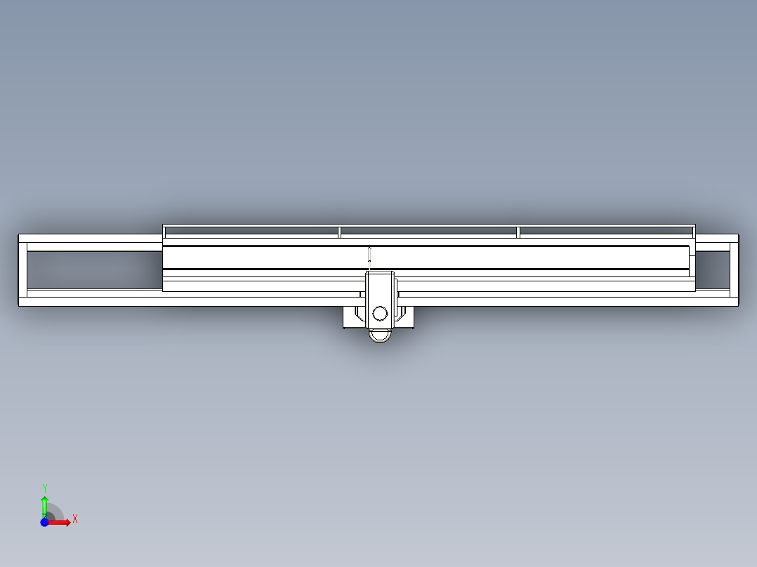 沉孔工作台前视图