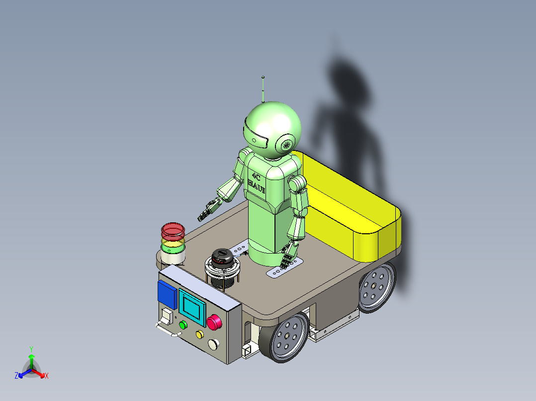 带有小车底盘的语音机器人