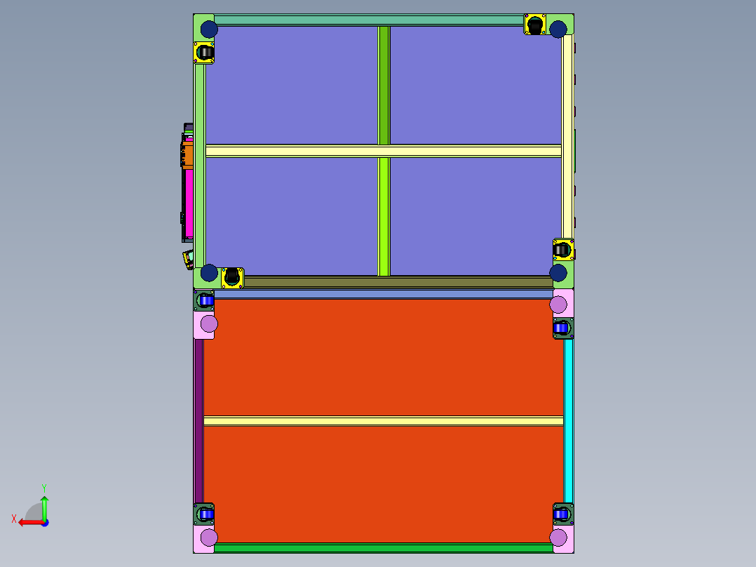 切折烫一体机以及电芯加工设备后视图