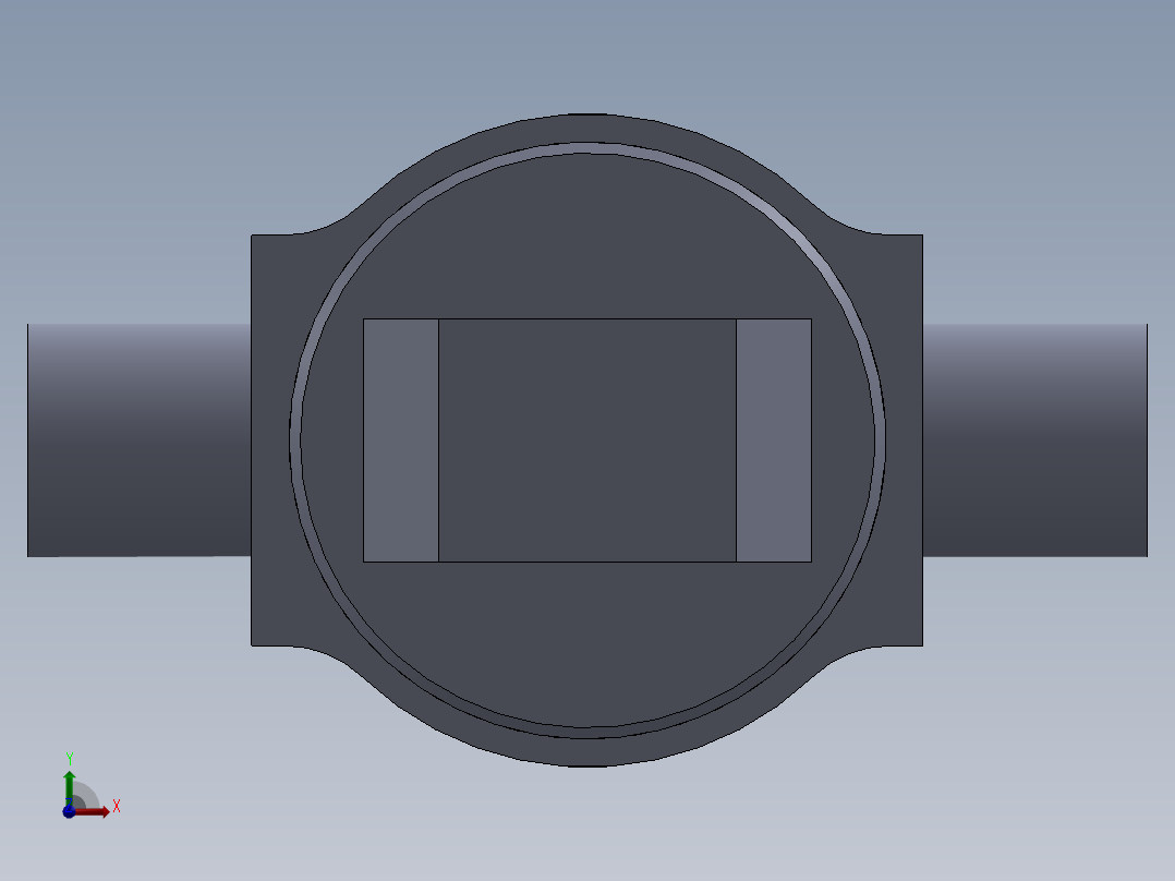 焊接型液压缸（带固定支柱） 100x60x1200 mm前视图