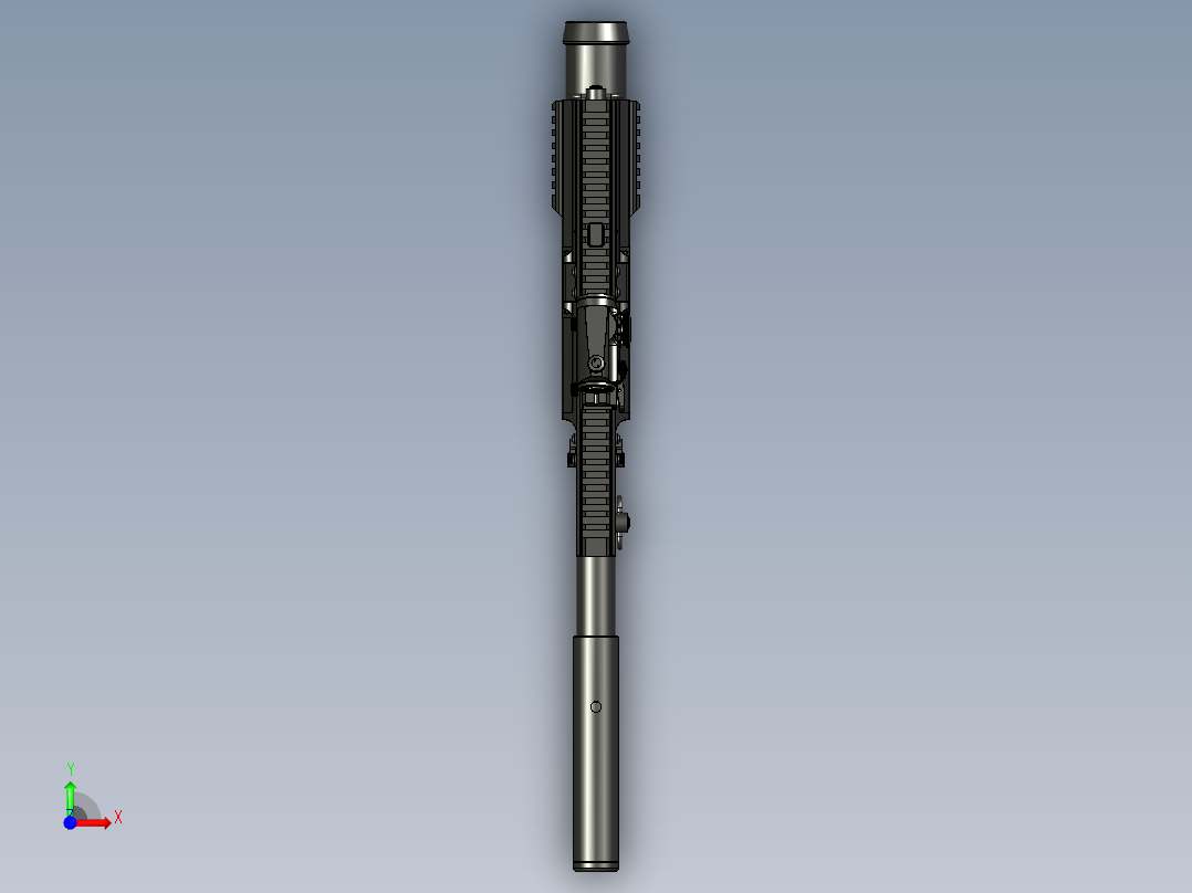 手枪左轮冲锋枪老式狙击步枪设计3D图纸grom-l-grenade-launcher-1 2 STP前视图
