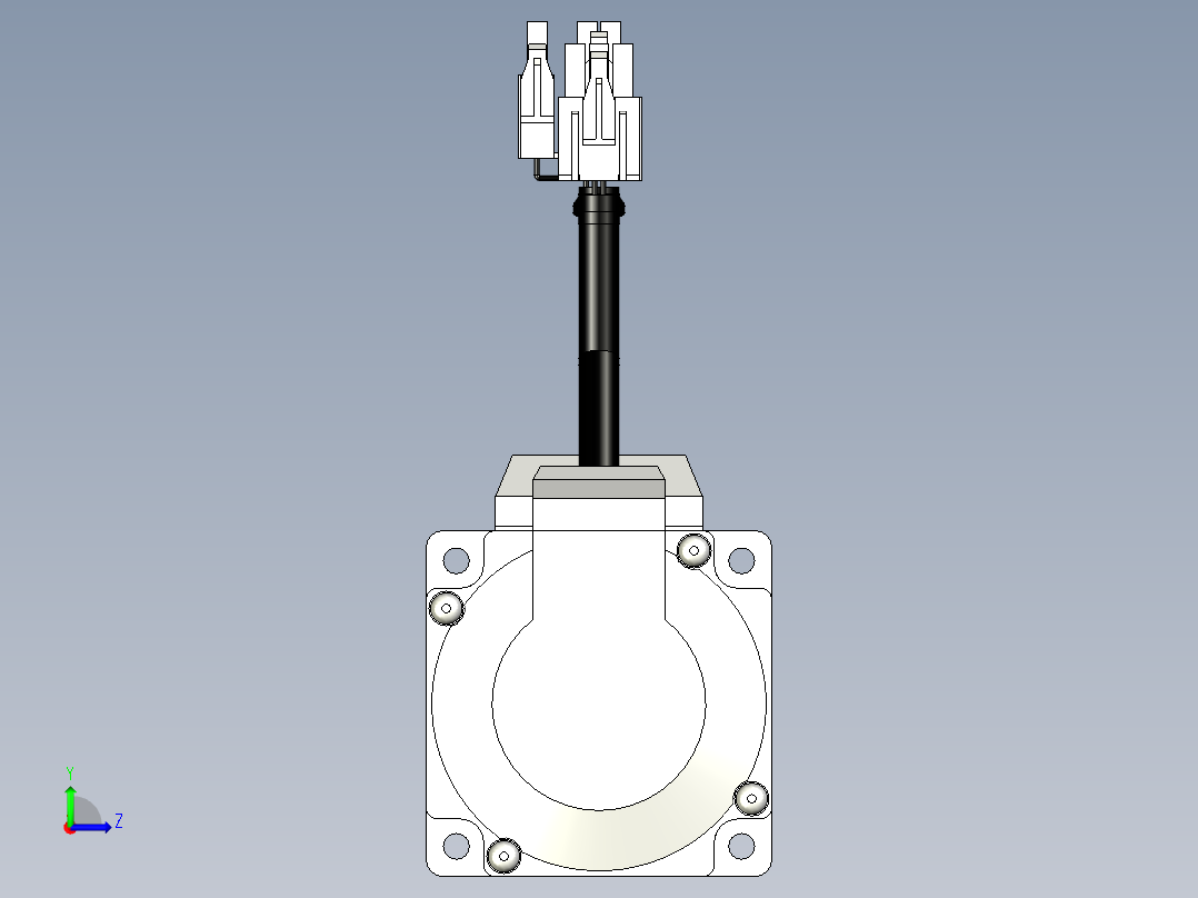 松下200W伺服电机左视图